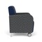 Lesro Siena Wide Guest Chair w/ Front Casters, Brushed Steel Legs, MD Ink Back, MD Ink Seat, RS Echo Panels SN1201 - alternate 2